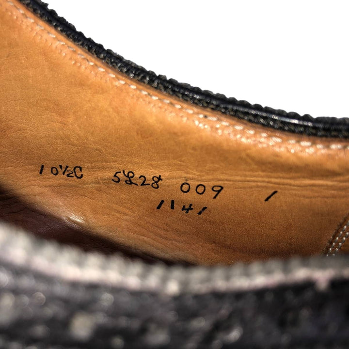 Brooks Brothers Semi-Brogue Straight Tip Shoes, Made in USA, Size 10 1/2C, Men's, 11.2" (equivalent) /saa014651 Men's 28.5cm genuine leather black type Vintage Second Hand