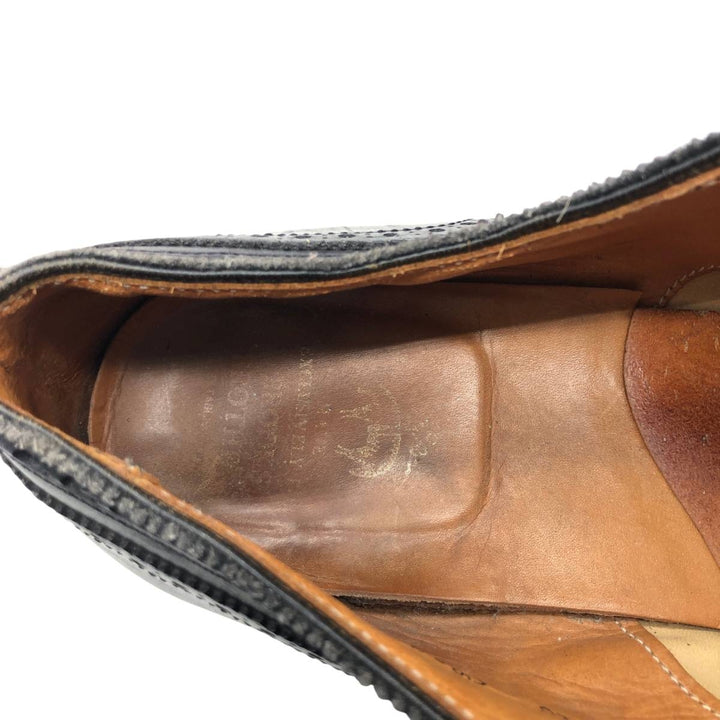 Brooks Brothers Semi-Brogue Straight Tip Shoes, Made in USA, Size 10 1/2C, Men's, 11.2" (equivalent) /saa014651 Men's 28.5cm genuine leather black type Vintage Second Hand