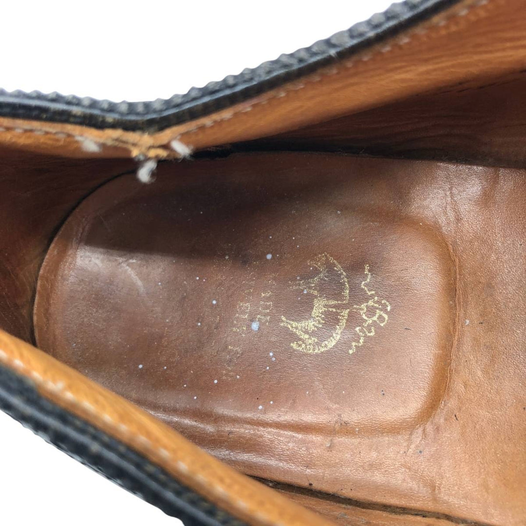 Brooks Brothers Semi-Brogue Straight Tip Shoes, Made in USA, Size 10 1/2C, Men's, 11.2" (equivalent) /saa014651 Men's 28.5cm genuine leather black type Vintage Second Hand