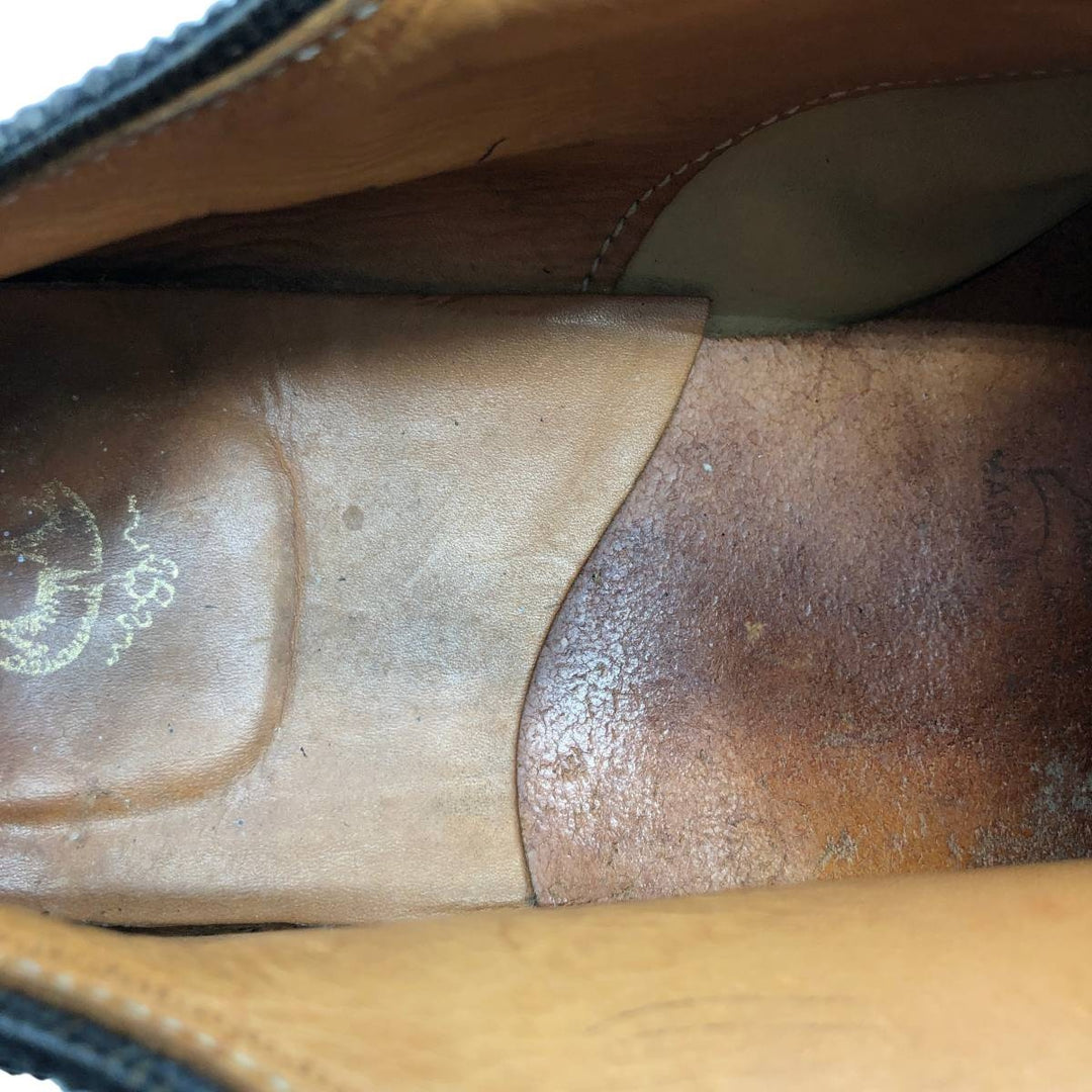 Brooks Brothers Semi-Brogue Straight Tip Shoes, Made in USA, Size 10 1/2C, Men's, 11.2" (equivalent) /saa014651 Men's 28.5cm genuine leather black type Vintage Second Hand