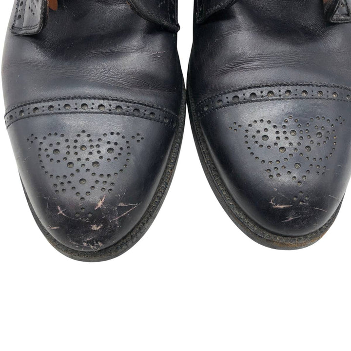 Brooks Brothers Semi-Brogue Straight Tip Shoes, Made in USA, Size 10 1/2C, Men's, 11.2" (equivalent) /saa014651 Men's 28.5cm genuine leather black type Vintage Second Hand