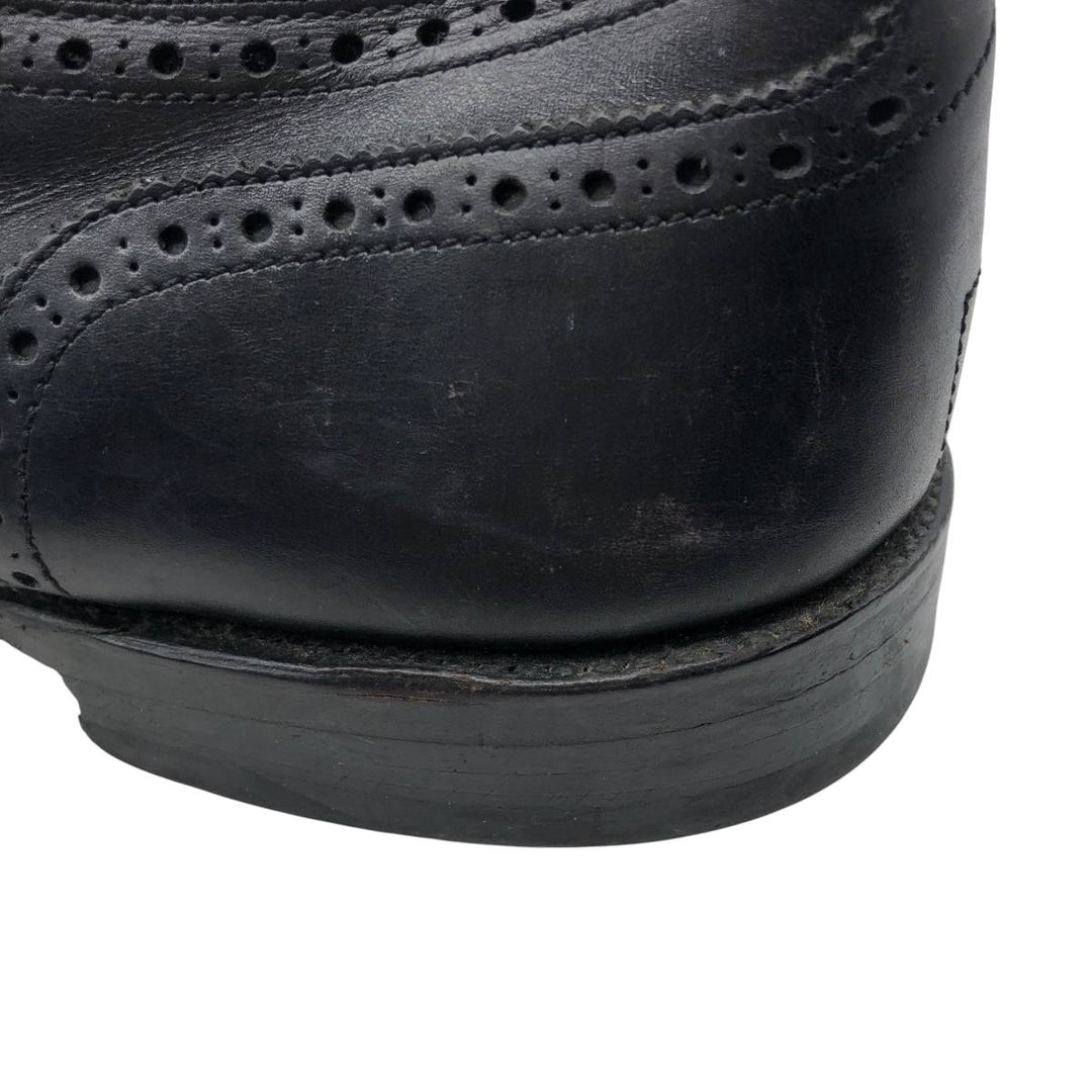 Brooks Brothers Semi-Brogue Straight Tip Shoes, Made in USA, Size 10 1/2C, Men's, 11.2" (equivalent) /saa014651 Men's 28.5cm genuine leather black type Vintage Second Hand