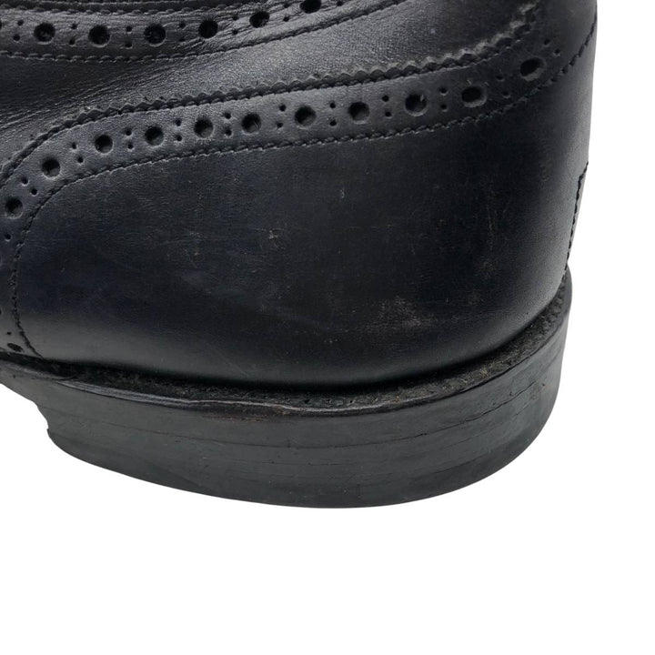 Brooks Brothers Semi-Brogue Straight Tip Shoes, Made in USA, Size 10 1/2C, Men's, 11.2" (equivalent) /saa014651 Men's 28.5cm genuine leather black type Vintage Second Hand
