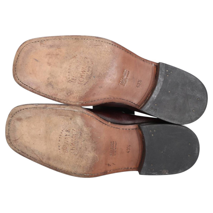 LENDVAY AND SCHWARCZ Leather Shoes Made in Italy Size 43 1/2 Men's 28.0cm genuine leather burgundy type Vintage Second Hand