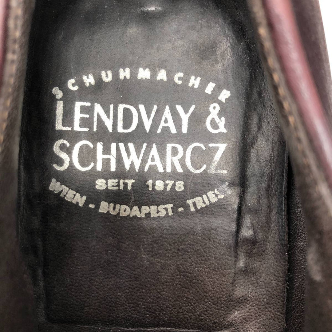 LENDVAY AND SCHWARCZ Leather Shoes Made in Italy Size 43 1/2 Men's 28.0cm genuine leather burgundy type Vintage Second Hand