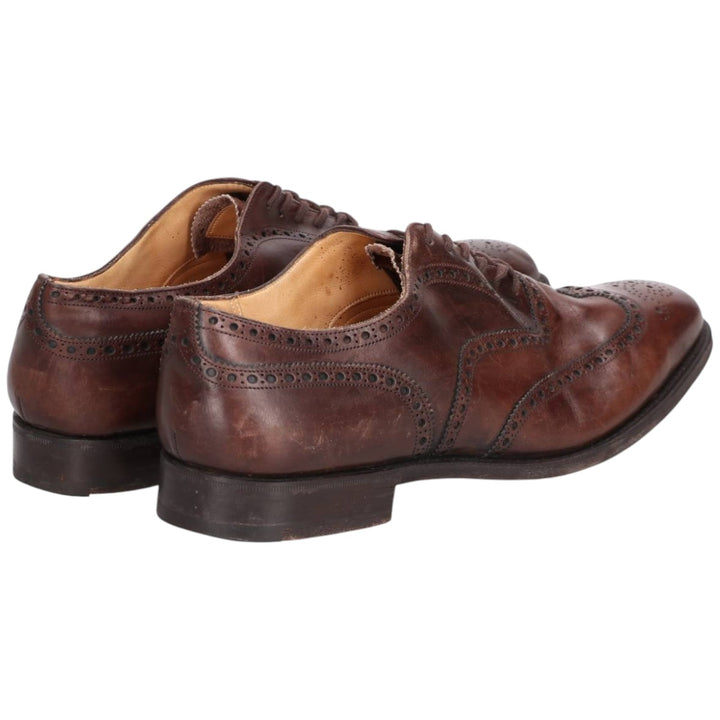 Church's Custom Grade Full Brogue Wingtip Shoes, Made in England, Size 11, Men's, Equivalent to 11.4 inches /saa014656 Men's 29.0cm genuine leather brown type Vintage Second Hand