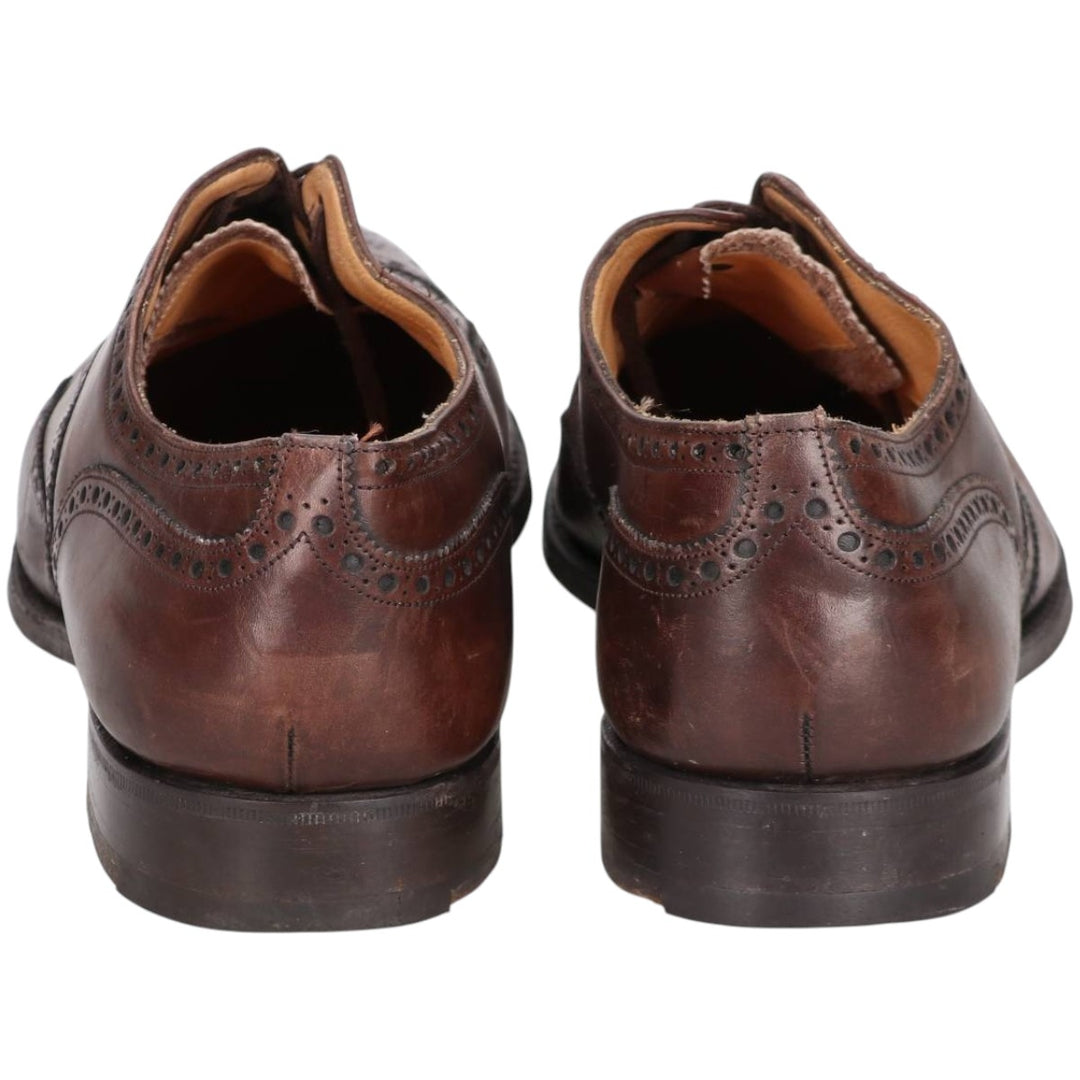 Church's Custom Grade Full Brogue Wingtip Shoes, Made in England, Size 11, Men's, Equivalent to 11.4 inches /saa014656 Men's 29.0cm genuine leather brown type Vintage Second Hand