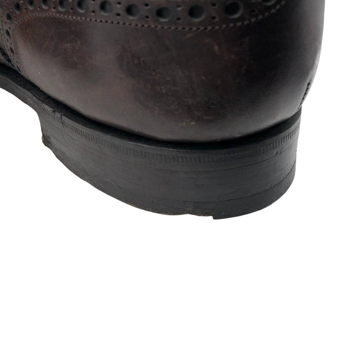 Church's Custom Grade Full Brogue Wingtip Shoes, Made in England, Size 11, Men's, Equivalent to 11.4 inches /saa014656 Men's 29.0cm genuine leather brown type Vintage Second Hand