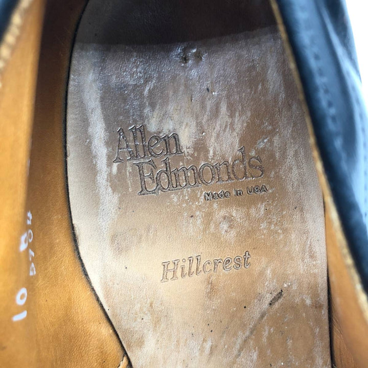 Allen Edmonds Hillcrest Leather Shoes, Made in USA, Size 10B Men's 28.0cm genuine leather black type Vintage Second Hand