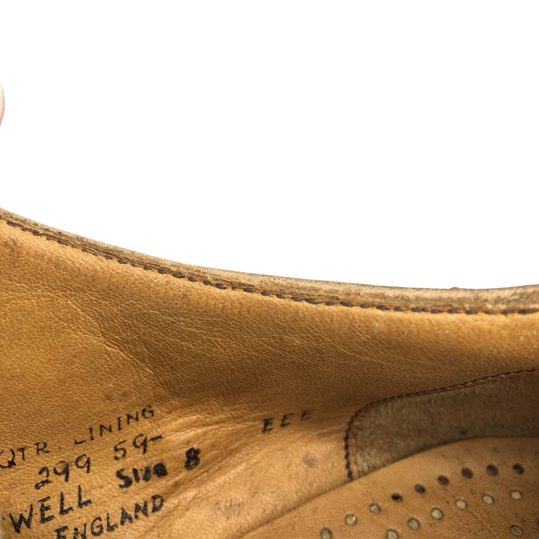 Loake U-tip shoes, made in the UK, size 8E Men's 26.5cm genuine leather brown type Vintage Second Hand