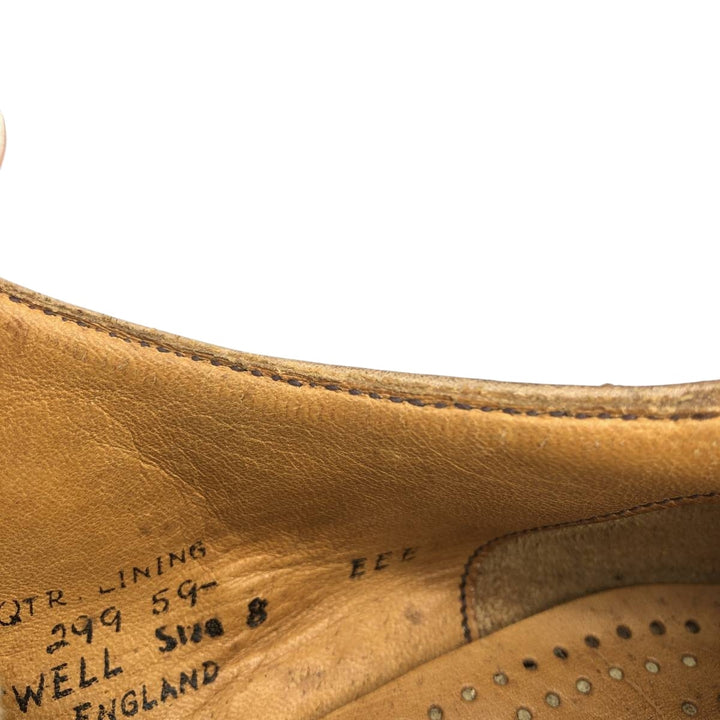 Loake U-tip shoes, made in the UK, size 8E Men's 26.5cm genuine leather brown type Vintage Second Hand
