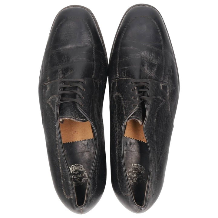 Florsheim U-Tip Shoes, Size 10 1/2E, Men's, 11.2" (Vintage) /saa014673 Men's 28.5cm genuine leather black type Vintage Second Hand