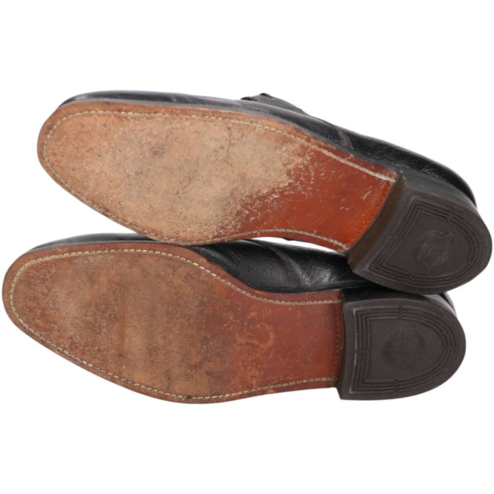 Florsheim U-Tip Shoes, Size 10 1/2E, Men's, 11.2" (Vintage) /saa014673 Men's 28.5cm genuine leather black type Vintage Second Hand