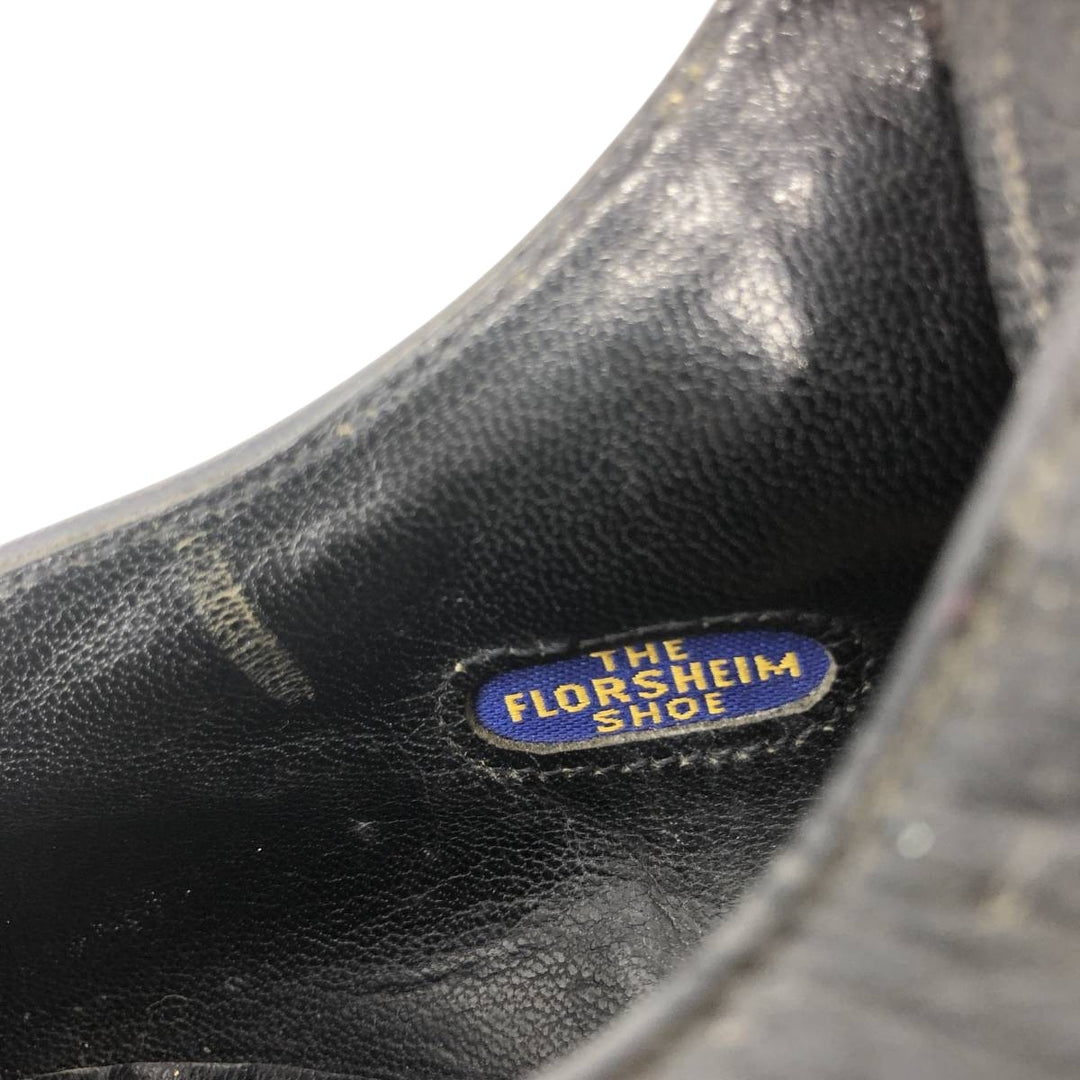 Florsheim U-Tip Shoes, Size 10 1/2E, Men's, 11.2" (Vintage) /saa014673 Men's 28.5cm genuine leather black type Vintage Second Hand