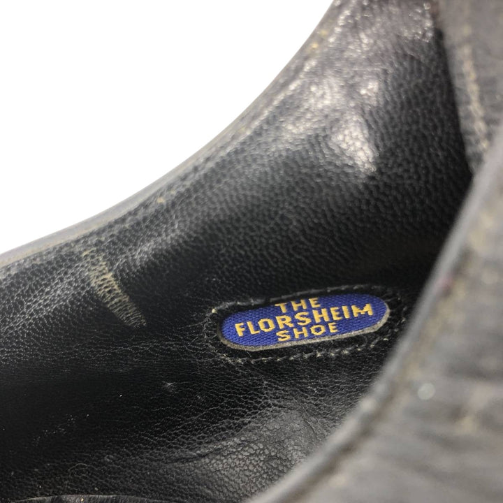Florsheim U-Tip Shoes, Size 10 1/2E, Men's, 11.2" (Vintage) /saa014673 Men's 28.5cm genuine leather black type Vintage Second Hand