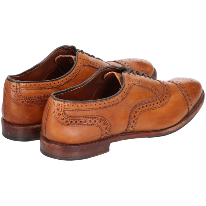Brooks Brothers Semi-Brogue Straight-Tip Shoes, Made in USA, Size 9 1/2D, Men's, 10.8" (equivalent) /saa014675 Men's 27.5cm genuine leather brown type Vintage Second Hand