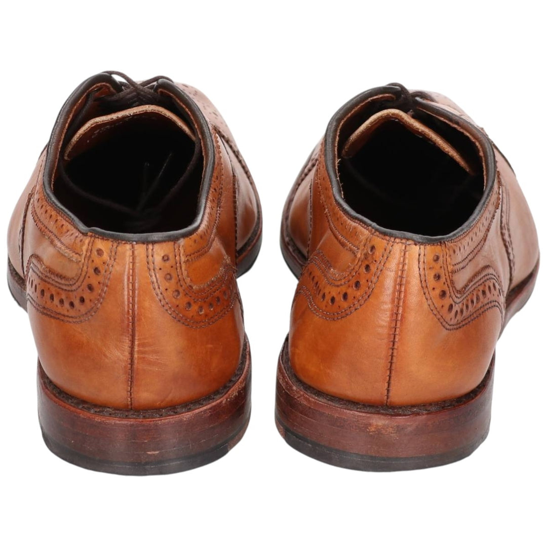 Brooks Brothers Semi-Brogue Straight-Tip Shoes, Made in USA, Size 9 1/2D, Men's, 10.8" (equivalent) /saa014675 Men's 27.5cm genuine leather brown type Vintage Second Hand
