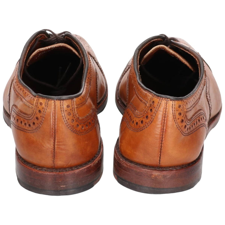 Brooks Brothers Semi-Brogue Straight-Tip Shoes, Made in USA, Size 9 1/2D, Men's, 10.8" (equivalent) /saa014675 Men's 27.5cm genuine leather brown type Vintage Second Hand
