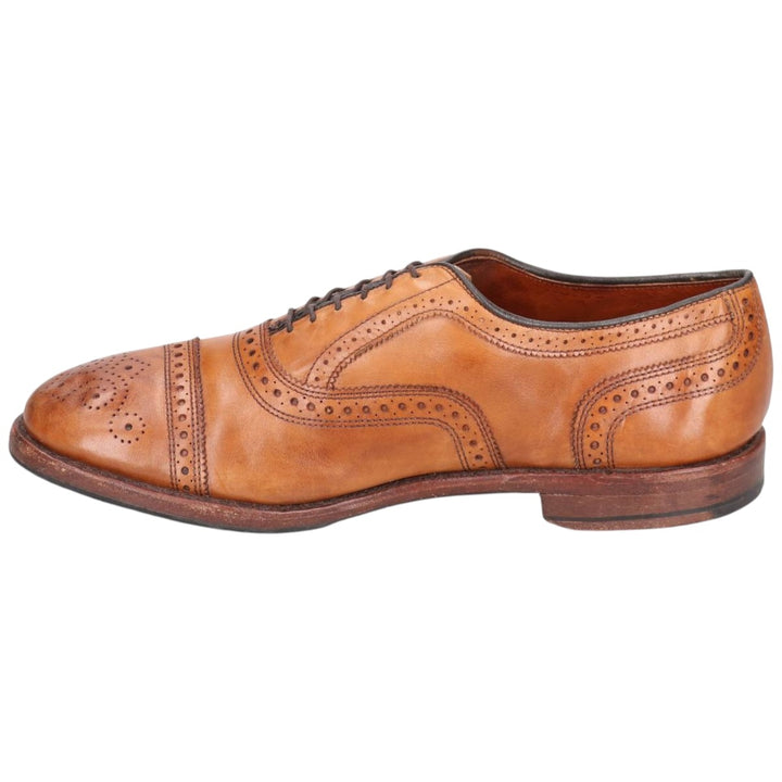 Brooks Brothers Semi-Brogue Straight-Tip Shoes, Made in USA, Size 9 1/2D, Men's, 10.8" (equivalent) /saa014675 Men's 27.5cm genuine leather brown type Vintage Second Hand
