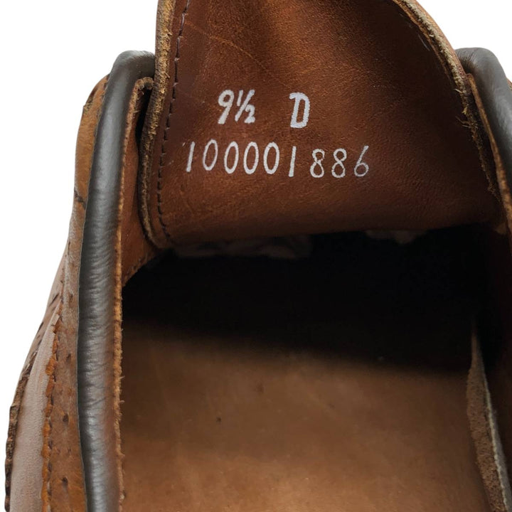 Brooks Brothers Semi-Brogue Straight-Tip Shoes, Made in USA, Size 9 1/2D, Men's, 10.8" (equivalent) /saa014675 Men's 27.5cm genuine leather brown type Vintage Second Hand