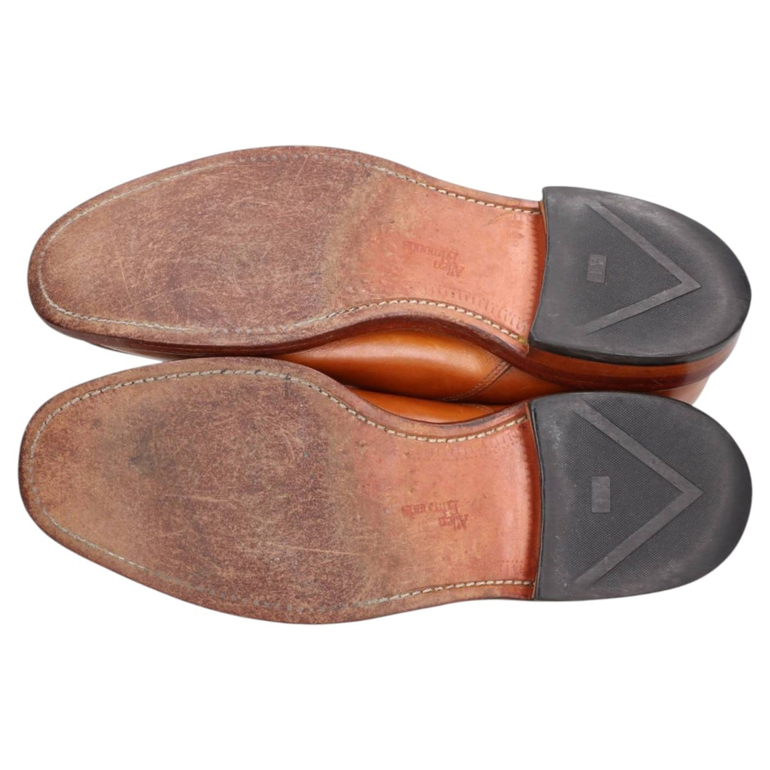 Allen Edmonds Hillcrest Leather Shoes, Made in USA, Size 9 1/2D Men's 27.5cm genuine leather beige type brown Vintage Second Hand