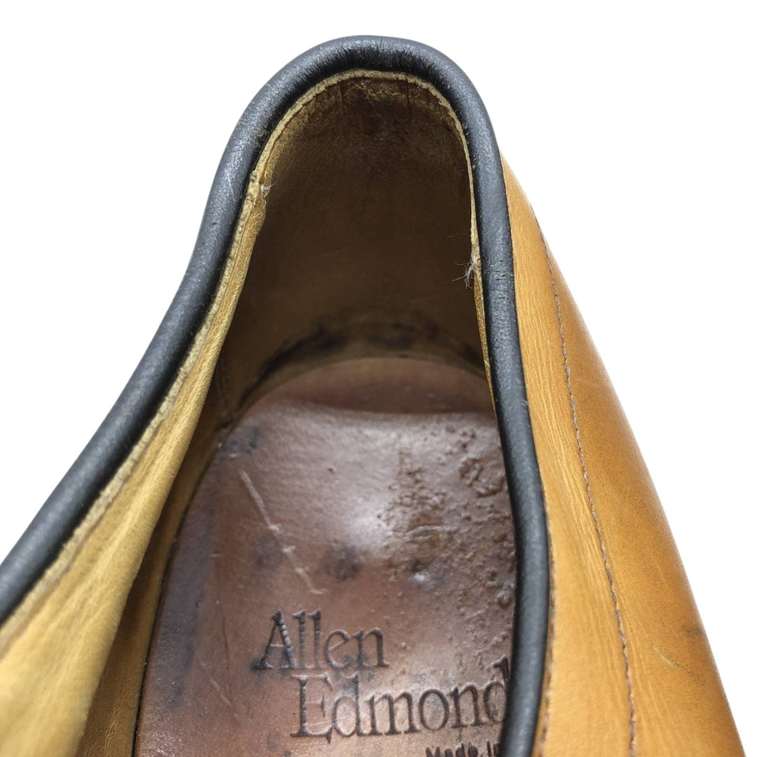 Allen Edmonds Hillcrest Leather Shoes, Made in USA, Size 9 1/2D Men's 27.5cm genuine leather beige type brown Vintage Second Hand