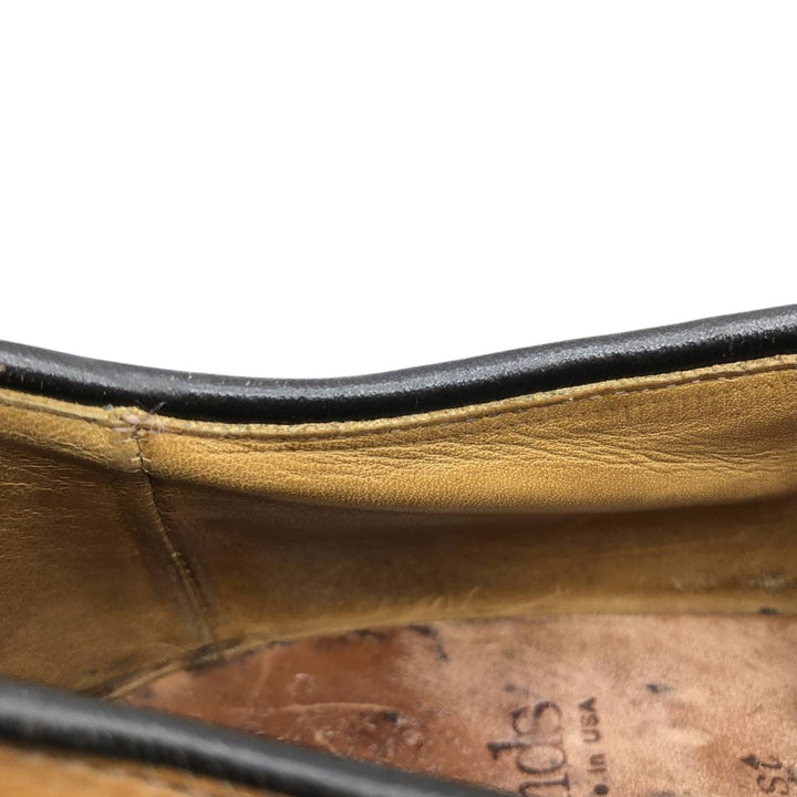 Allen Edmonds Hillcrest Leather Shoes, Made in USA, Size 9 1/2D Men's 27.5cm genuine leather beige type brown Vintage Second Hand