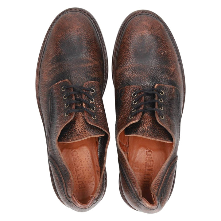 BUTTERO Plain Toe Shoes Made in Italy Size 42 Men's 27.5cm genuine leather brown type Vintage Second Hand