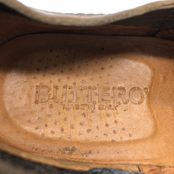 BUTTERO Plain Toe Shoes Made in Italy Size 42 Men's 27.5cm genuine leather brown type Vintage Second Hand