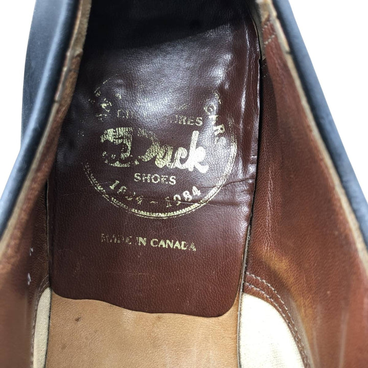 DACK U-Tip Shoes, Made in Canada, 9D Men's 27.0cm genuine leather black type Vintage Second Hand