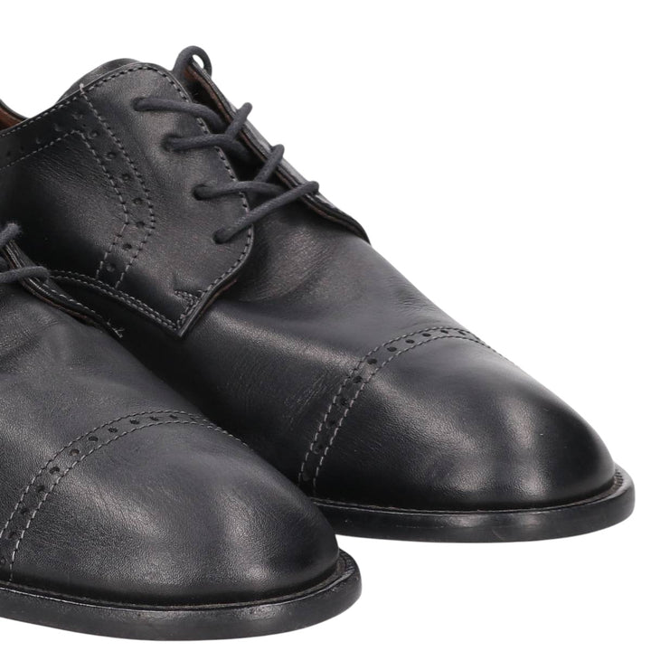 BOOMERANG Straight Tip Shoes Made in Italy Size 40 Men's 26.5cm genuine leather black type Vintage Second Hand