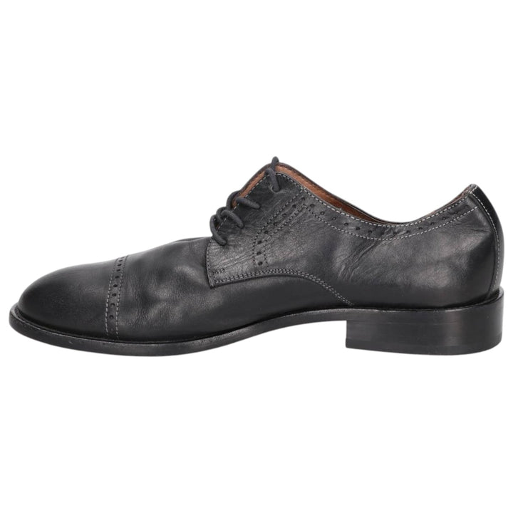 BOOMERANG Straight Tip Shoes Made in Italy Size 40 Men's 26.5cm genuine leather black type Vintage Second Hand