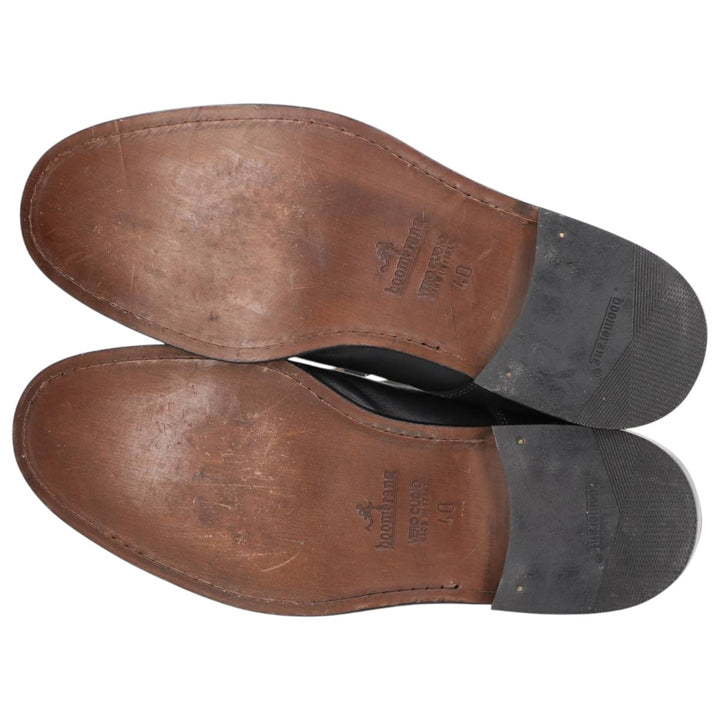 BOOMERANG Straight Tip Shoes Made in Italy Size 40 Men's 26.5cm genuine leather black type Vintage Second Hand