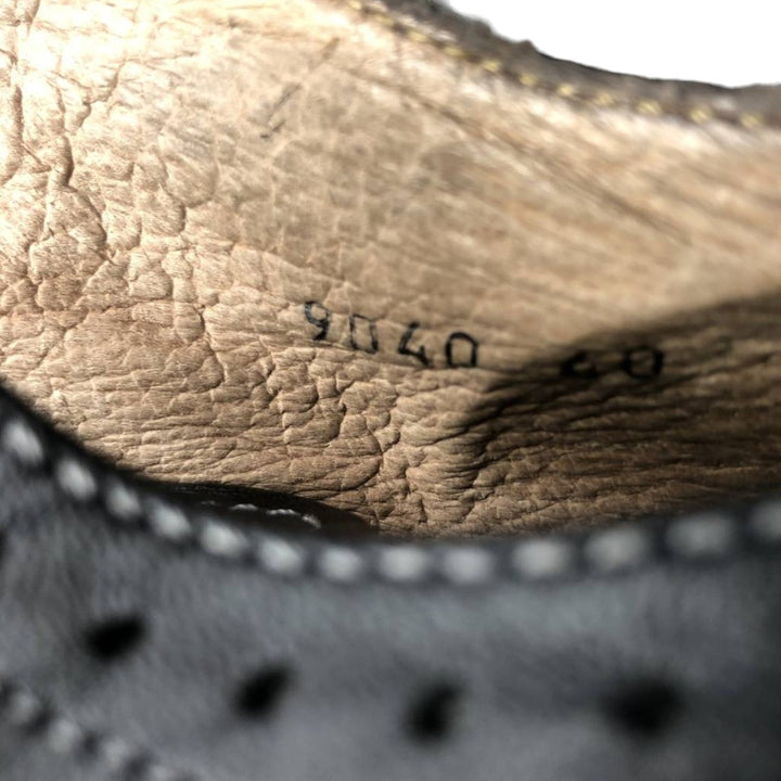 BOOMERANG Straight Tip Shoes Made in Italy Size 40 Men's 26.5cm genuine leather black type Vintage Second Hand