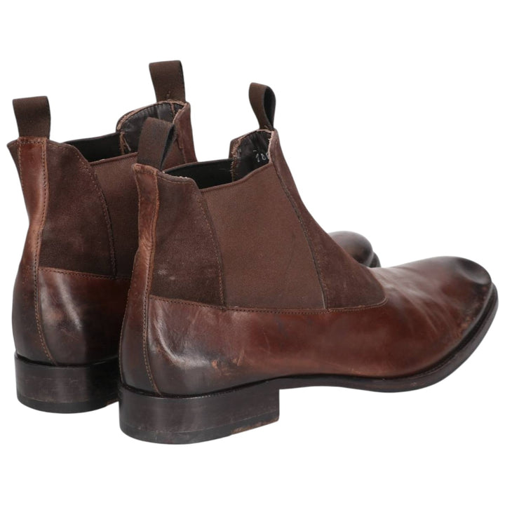 MASCARO Side Gore Boots Made in Italy Size 41 1/2 Men's 27.0cm unclear brown type Vintage Second Hand