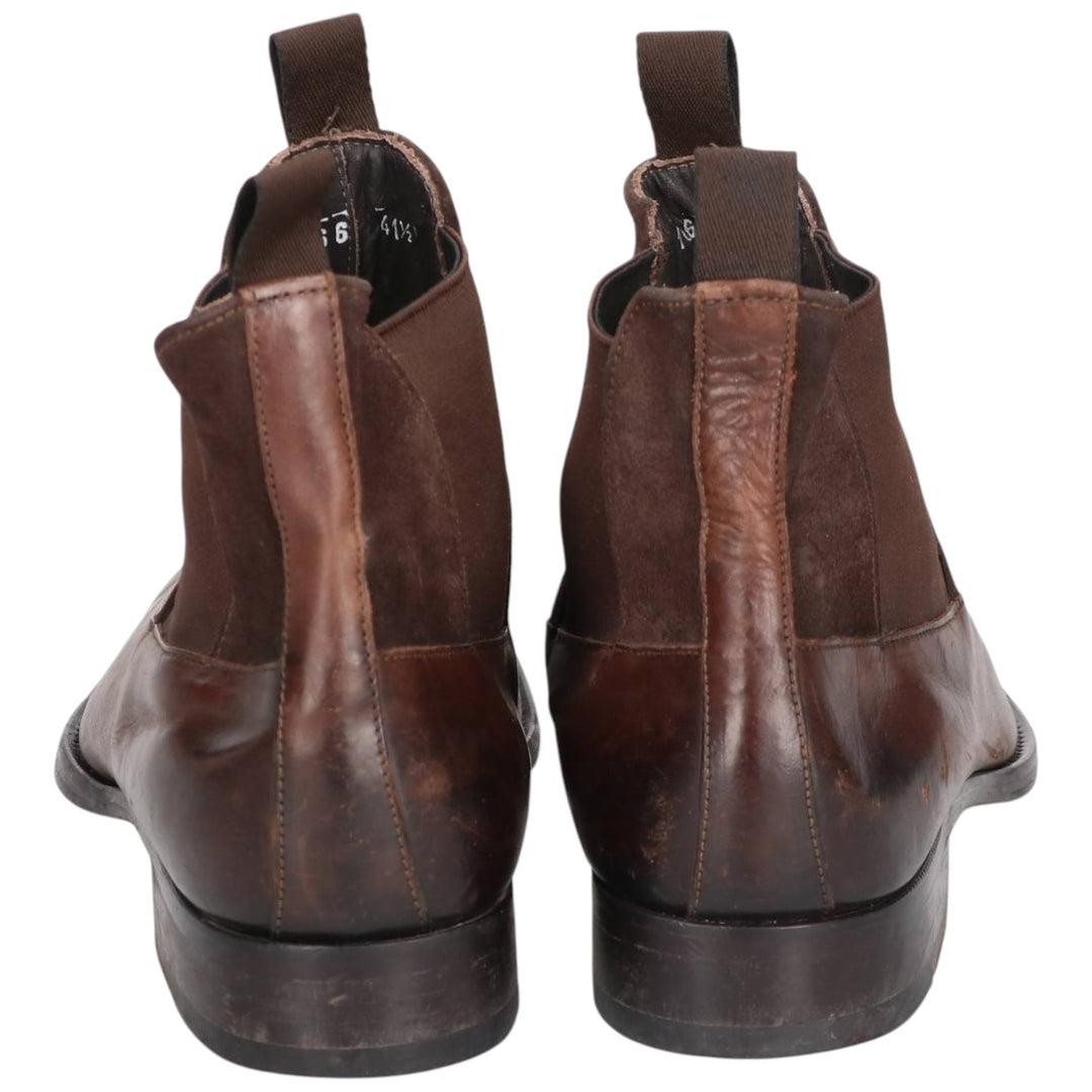 MASCARO Side Gore Boots Made in Italy Size 41 1/2 Men's 27.0cm unclear brown type Vintage Second Hand