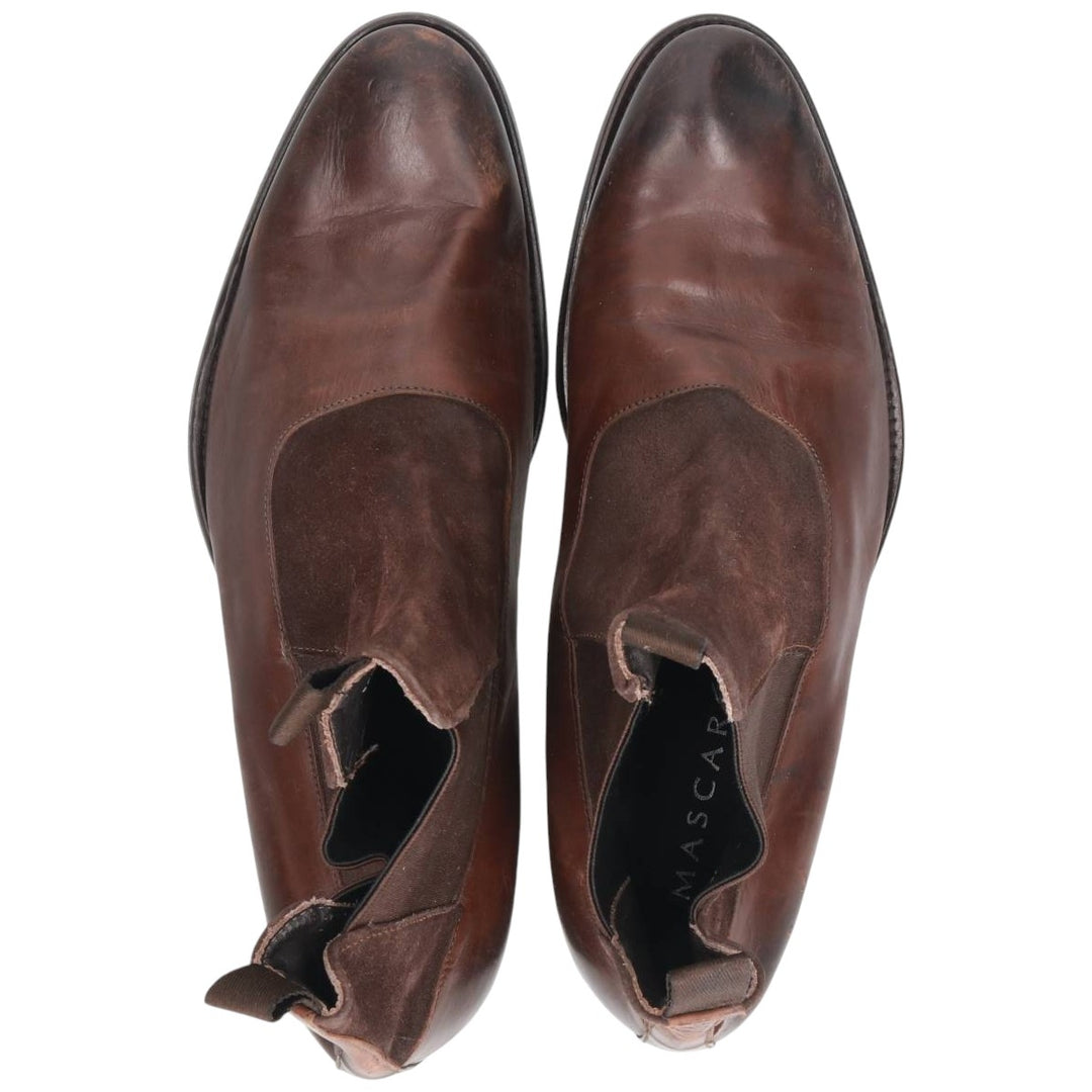 MASCARO Side Gore Boots Made in Italy Size 41 1/2 Men's 27.0cm unclear brown type Vintage Second Hand