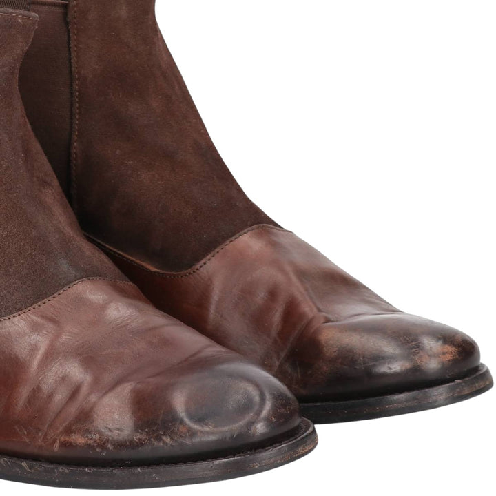 MASCARO Side Gore Boots Made in Italy Size 41 1/2 Men's 27.0cm unclear brown type Vintage Second Hand