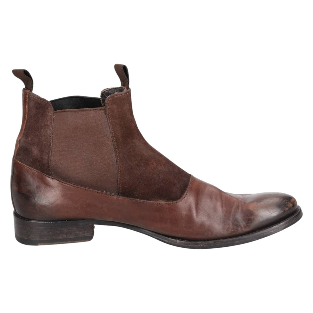 MASCARO Side Gore Boots Made in Italy Size 41 1/2 Men's 27.0cm unclear brown type Vintage Second Hand