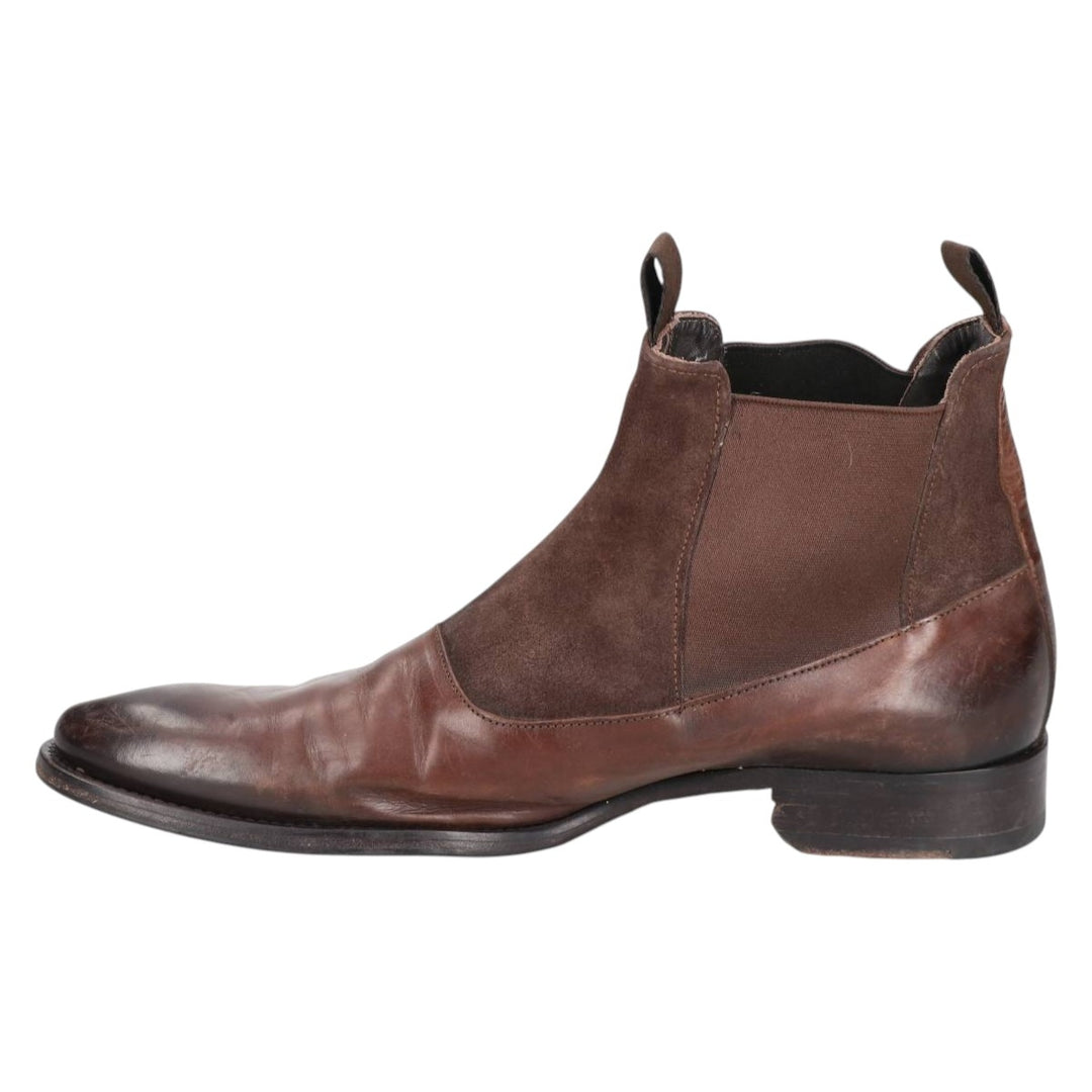 MASCARO Side Gore Boots Made in Italy Size 41 1/2 Men's 27.0cm unclear brown type Vintage Second Hand