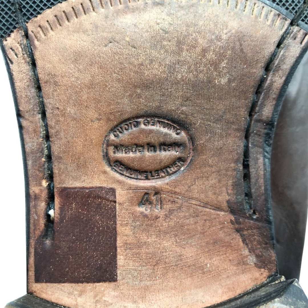 MASCARO Side Gore Boots Made in Italy Size 41 1/2 Men's 27.0cm unclear brown type Vintage Second Hand
