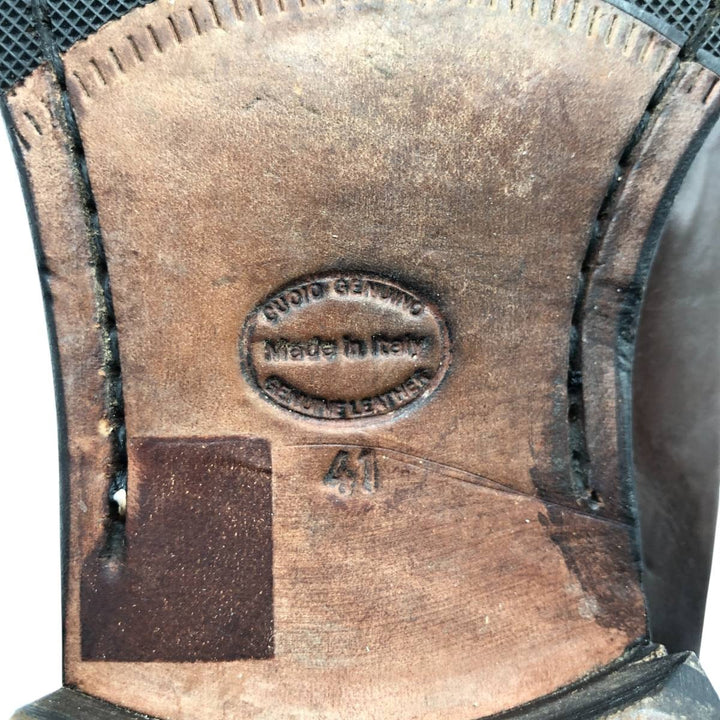 MASCARO Side Gore Boots Made in Italy Size 41 1/2 Men's 27.0cm unclear brown type Vintage Second Hand