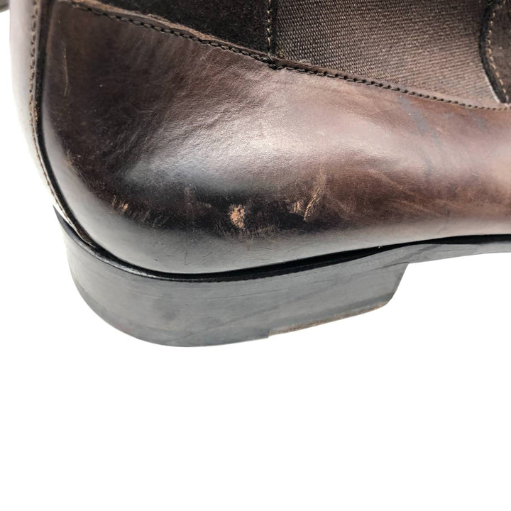 MASCARO Side Gore Boots Made in Italy Size 41 1/2 Men's 27.0cm unclear brown type Vintage Second Hand
