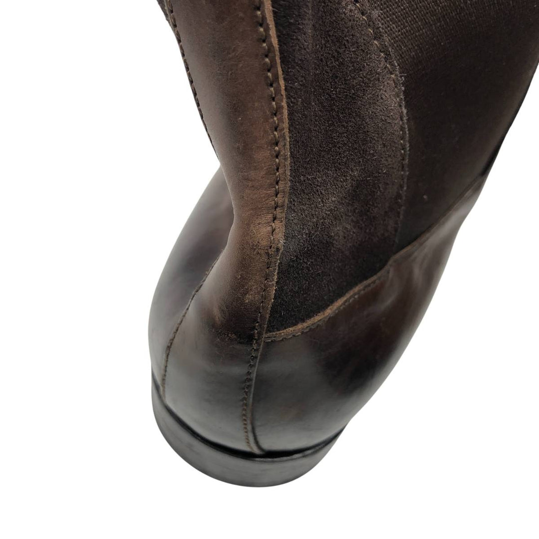 MASCARO Side Gore Boots Made in Italy Size 41 1/2 Men's 27.0cm unclear brown type Vintage Second Hand