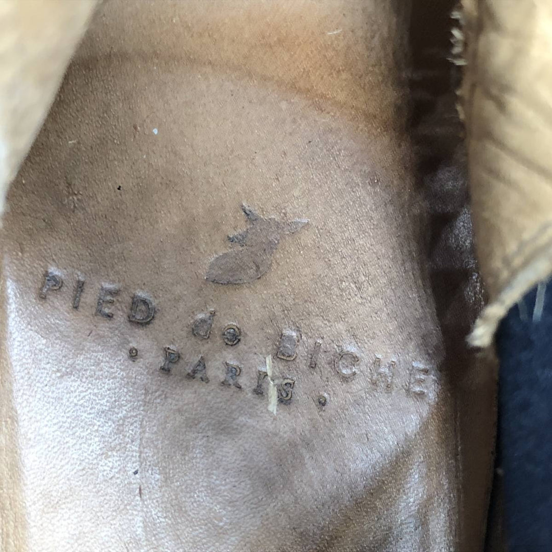 PIED DE BICHE Side Gore Boots 41 Men's 25.5cm genuine leather brown type Vintage Second Hand