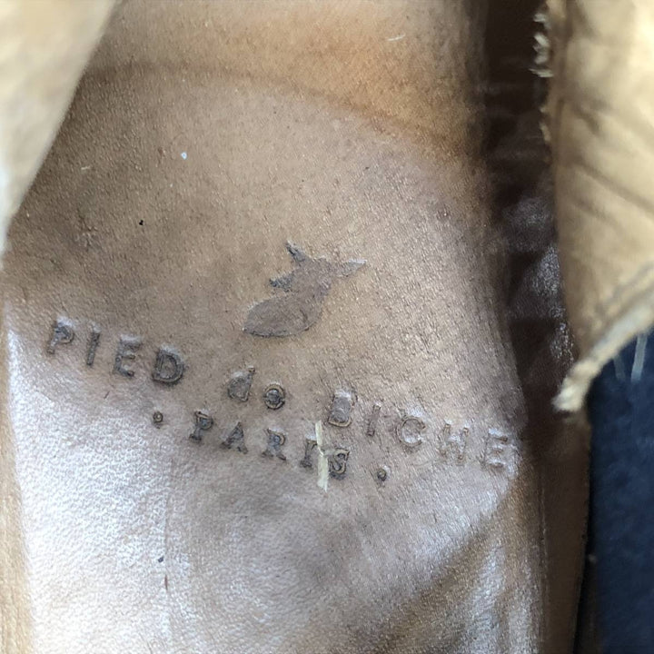 PIED DE BICHE Side Gore Boots 41 Men's 25.5cm genuine leather brown type Vintage Second Hand