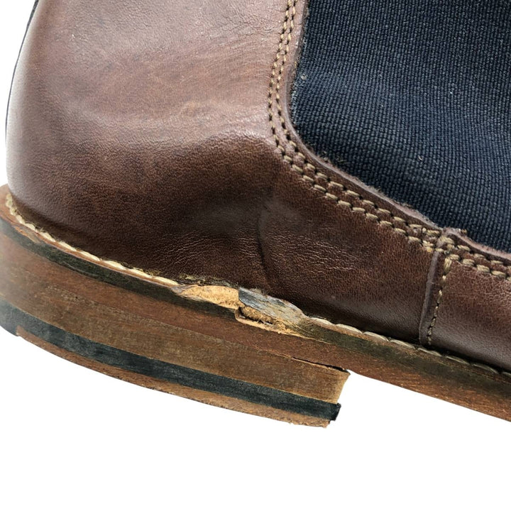 PIED DE BICHE Side Gore Boots 41 Men's 25.5cm genuine leather brown type Vintage Second Hand