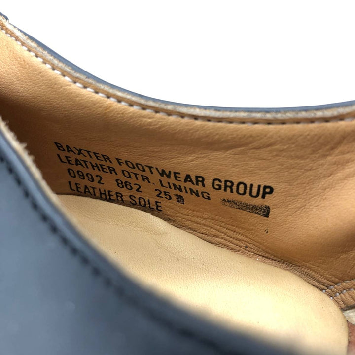 BAXTER Plain Toe Shoes 9 1/2 Men's 27.5cm genuine leather black type Vintage Second Hand