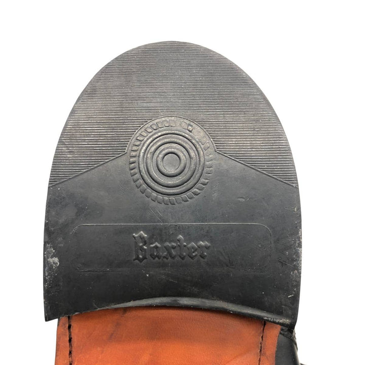 BAXTER Plain Toe Shoes 9 1/2 Men's 27.5cm genuine leather black type Vintage Second Hand