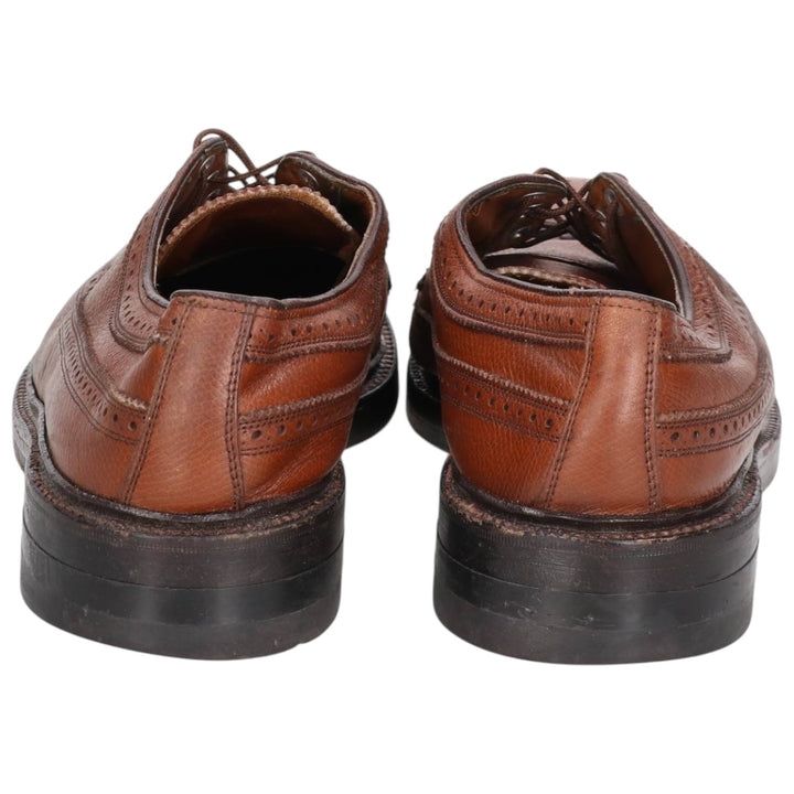 Florsheim Imperial Quality Full Brogue Wingtip Shoes, Size 8B Men's 26.0cm genuine leather brown type Vintage Second Hand